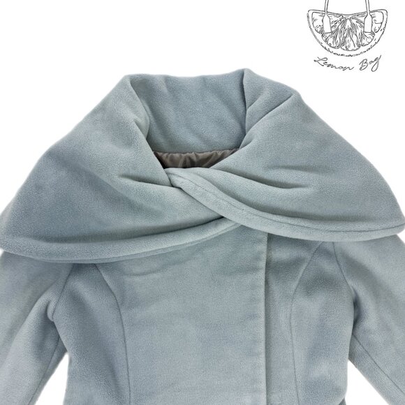One of a Kind Exclusive/ Winter Fall Hooded Fitted Coat / Color Baby Blue/Size S - Picture 11 of 12